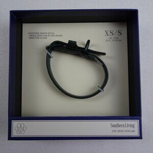 Southern Living Faux Leather Dog Collar Size XS / SMALL Green Adjustable